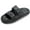 Black, variant on Womens Slip-on Sandals Casual, Cute & Comfortable Slippers for Summer Use Indoor or Outdoor adjustable buckle straps