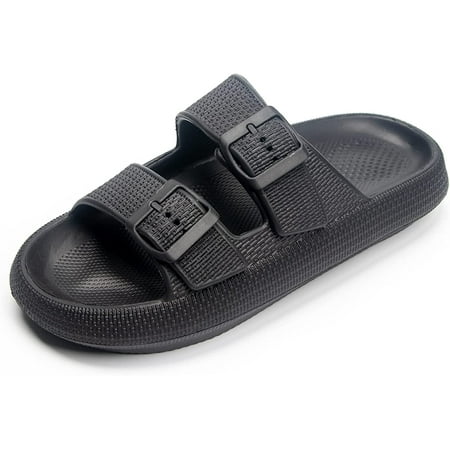 

Womens Slip-on Sandals Casual Cute & Comfortable Slippers for Summer Use Indoor or Outdoor adjustable buckle straps