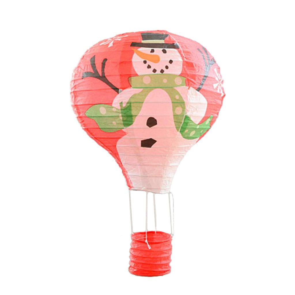 Luwu-Store 1ps Hot Air Balloon 12/30CM Paper Lanterns For Wedding Festival Party pink 