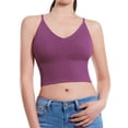 thumbnail image 6 of Made by Olivia Women's Seamless Padded Workout Sports Bra Cami Cropped Yoga Tank Top with Adjustable Straps, 6 of 7