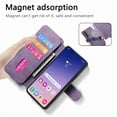 thumbnail image 4 of ELEHOLD Multi-Functional Wallet Case for Samsung Galaxy A14 5G,Magnetic Detachable Card Holders PU leather Case RFID Blocking Function Flip Shockproof Stand Cover Business Style for Women Men,Purple, 4 of 9