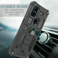 thumbnail image 4 of for OnePlus N10 5G Phone Case with Tempered Glass Magnetic Mount Ready Slip Guard Grids Pattern Kickstand Hybrid Slim Shock Bumper Cover, 4 of 4