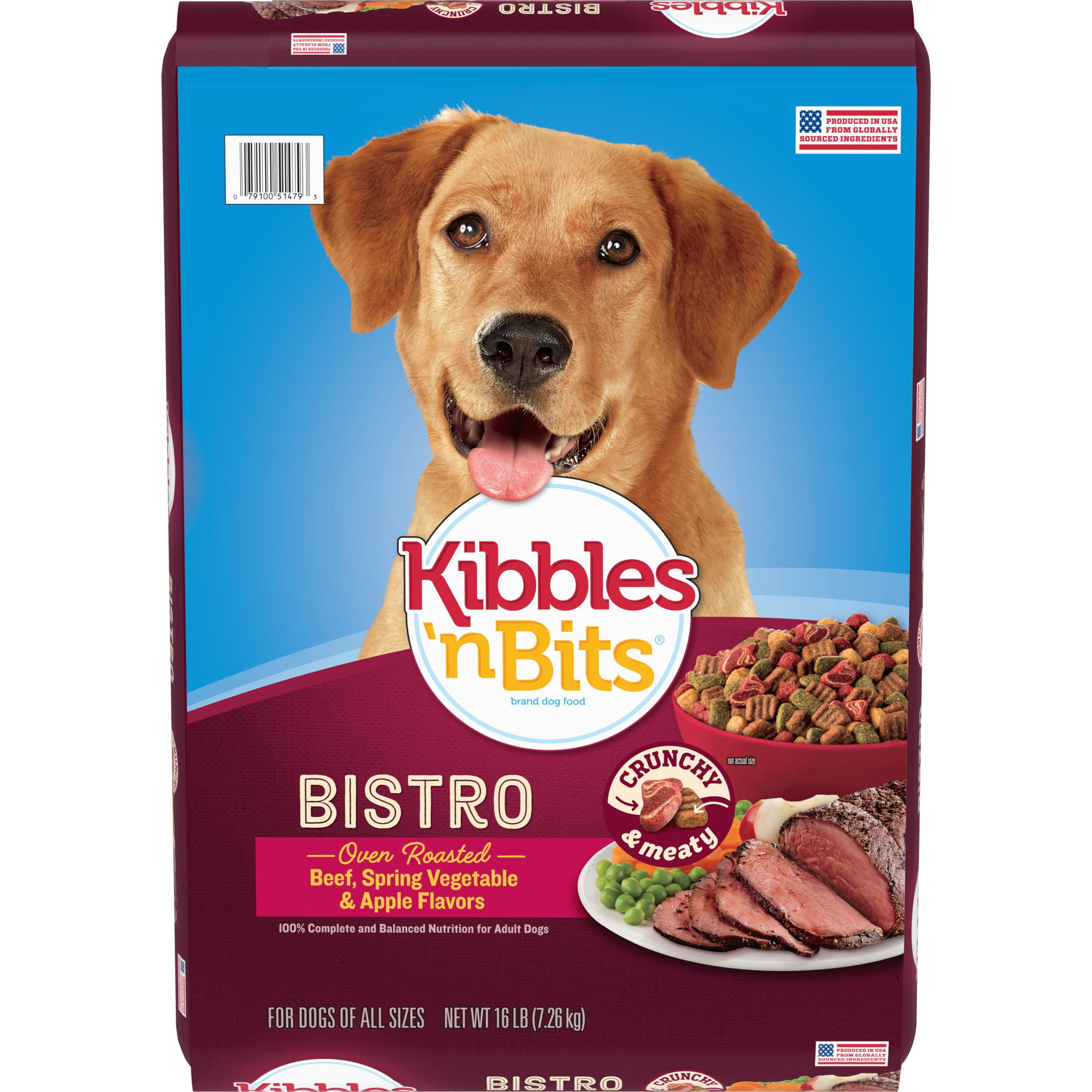 Kibbles 'n Bits Chef's Choice Bistro Beef Dog Food, 16 