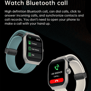 E EYAFA 3D Flexible High-Definition Curved 1.95 inch AMOLED Screen Bluetooth Call Sports Watch for Men and Women-Black