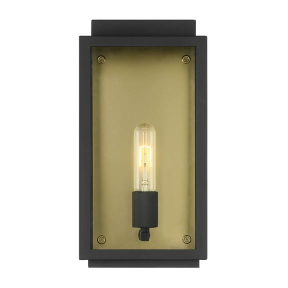 Designers Fountain Twilight 1 Light Black Outdoor Wall Lantern, D275M-7EW-BK