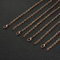 thumbnail image 5 of Uxcell 20 Pack 18 Inch Necklace Chains Bulk 3.2mm Red Copper Plated Cable Chains with Lobster Clasps for Jewelry Making, 5 of 7
