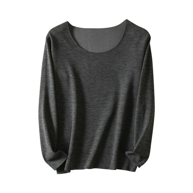 Chemises Thermiques pour Femmes, Chemise Thermique à Manches Longues et Col Rond Parfaite pour les Jours Froids