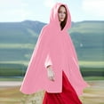thumbnail image 4 of Tosmy Women's Winter Coats Hooded Medium Ladies Cape Winter Vintage Overcoat Fashion Button Cloak Woolen Coat Winter Outfits Clothes 2024, 4 of 6