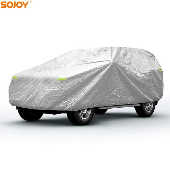 Sojoy SUV Car Cover All Weather Car Cover Full Protection Outdoor Indoor Cover Size 187"-225" (XXL )