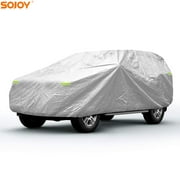 Sojoy SUV Car Cover All Weather Car Cover Full Protection Outdoor Indoor Cover Size 187"-225" (XXL+)
