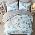 thumbnail image 6 of Davulos Coastal Comforter Set 7 Pieces,King Size Comforter Set for All Seasons Beach Themed Bedding Sets Bed in a Bag for Bedroom Decoration,Blue, 6 of 8