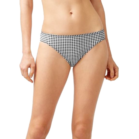 Tommy Bahama Gingham Reversible Hipster Bikini Bottoms, Black/White, X-Large
