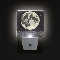 Yayeee LED Night Light for The Home Plug in With Light Sensors 2 Pack, Beige Moon