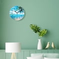 thumbnail image 4 of ATEDEANEI 12" Wall Clock Battery Operated Silent Non Ticking Hawaii Beach With Palm Trees Multicolor, 4 of 5