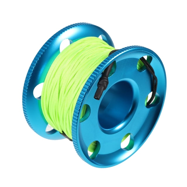 Sonducket Carrete de buceo de alta resistencia, carrete de dedo, fibra de poliéster de aluminio, línea verde fluorescente, accesorios subacuáticos para Deportes acuáticos Azul Sonducket OD030928-02B