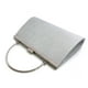 thumbnail image 3 of Bolsos de embrague de noche para mujer Bolsos de banquete de señora plisados ​​con cadena elegante (plata), 3 of 8