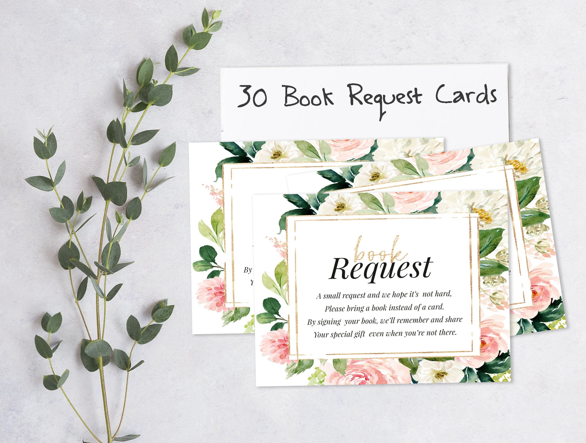 Inkdotpot Set Of 30Floral Baby Shower Invitations-Diaper Raffle Tickets And Baby Shower Book Request Cards Gender Neutral Invites Its A Boy Its A Girl