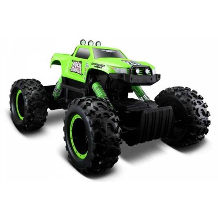Chevy Rc Mud Trucks 4x4 Maisto Tech 4x4 Radio Remote Control Rock Crawler 4WD Off Road RC Truck Ready to Run (Green) ()