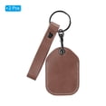 thumbnail image 3 of Uxcell Leather Keychain Blanks, 2 Pack DIY Leather Key Fobs with Key Ring for Laser Engraving, Brown, 3 of 6