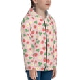 thumbnail image 5 of Kdxio Strawberry And Flowers Pattern Kids Boys Girls Zip Up Hoodie 3D Printed Hooded Sweatshirt Hoody Coat with Pocket 7-12 Y-Small, 5 of 6