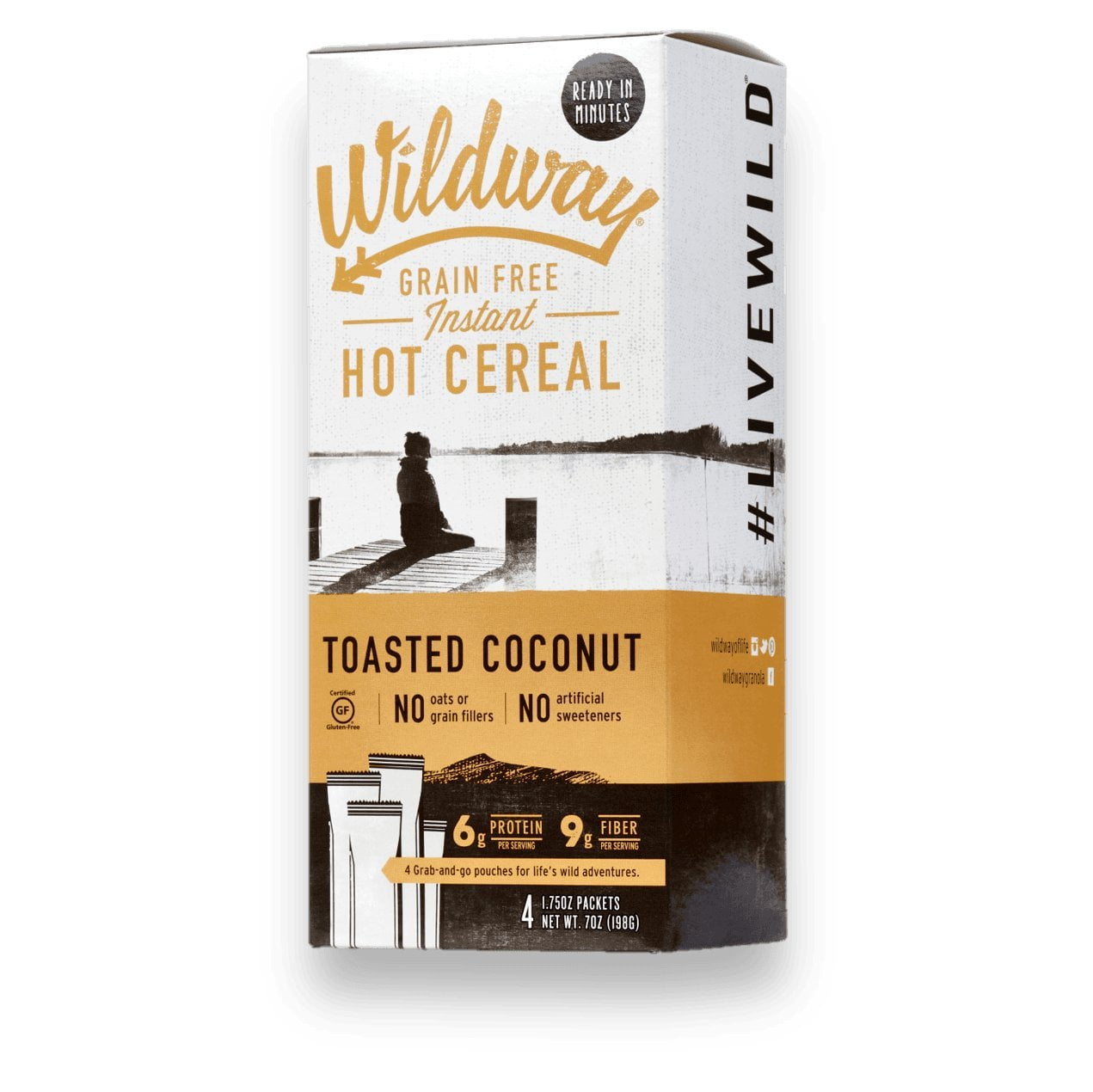 Wildway Hot Cereal - Toasted Coconut - Case Of 4 - 7 Oz