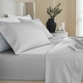 thumbnail image 4 of Superior Cotton Blend 600 Thread Count Embroidered Sheet Set, Full, Light Grey, 4 of 6