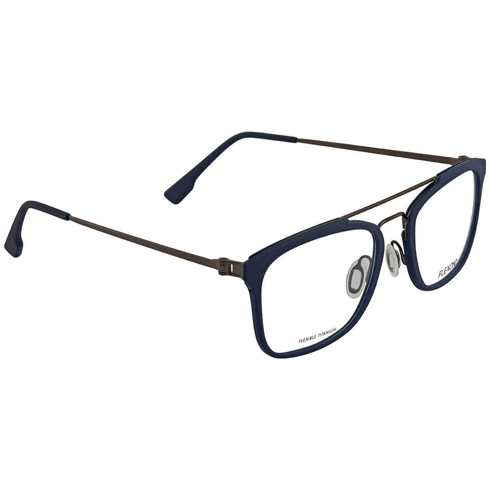Flexon Men's Blue Square Eyeglass Frames FLEXONE108741254 - Walmart.com ...