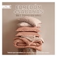 thumbnail image 2 of Set Edredón King Size + Funda De Almohada + Sábanas 7 Pzas Real Textil Ladrillo - Café, 2 of 8