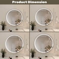 thumbnail image 6 of MAYEERTY 28 Inch Smart Anti-fog LED Bathroom Mirror, Circular Dual Lights 3-Color Temperature Memory Dimming, 6 of 6