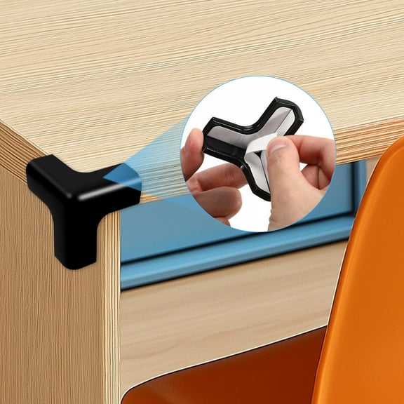 LULULION 4 Pcs Table Guards Baby Proof Pvc T Shaped for Counter Edge Protector
