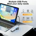 thumbnail image 5 of USB C Hub, USB-C Multi-Port Adapter for MacBook Pro, 7IN1 USBC to HDMI Hub Dongle Compatible for Laptops and Other Type C Devices (4K HDMI USB3.0 SD/TF Card Reader 100W PD), 5 of 8