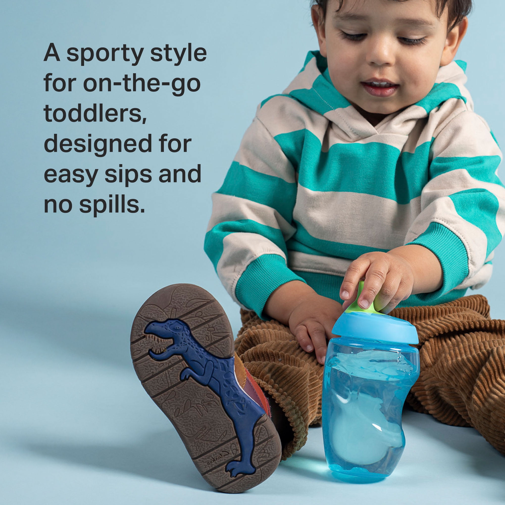 Tommee Tippee Non-Spill Sippy Toddler Cup, 12m+, 10oz, Leak-Proof, Blue, 1-Pack