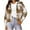 Khaki, variant on Lmueinov Womens Fall Outfits Fashion Flannels for Women Cropped Shacket Jacket Plaid Button Down Shirt 2025 Fall Coat Tops, S-4XL