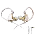 thumbnail image 1 of QKZ ZXD Auriculares con cable 3.5mm portátil portátil 360 grados en audio auricular interior exterior transmisión en vivo ejercitando auriculares caminando plateado con micrófono Noticed EL014470-04, 1 of 7