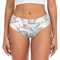 thumbnail image 1 of Fotbe Hand Drawn Rabbit Calzones Estampados para Mujer – Ropa Interior de Algodón, Cómoda, Suave y Elástica-XX-Large, 1 of 6