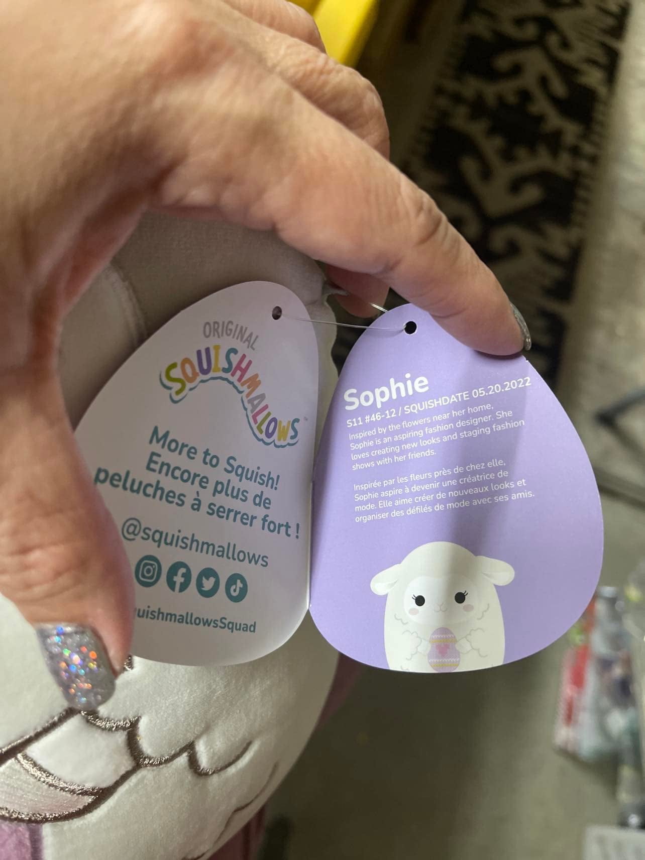 Squishmallows Official Kellytoy Easter Spring Squishy Soft Plush Toy Animal (Sophie, 11 Inches)