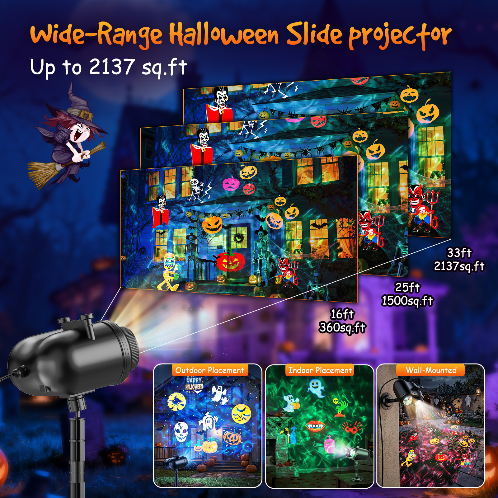 yankucat 3-in-1 Holiday Projector Light with Laser & Water Wave photo 6