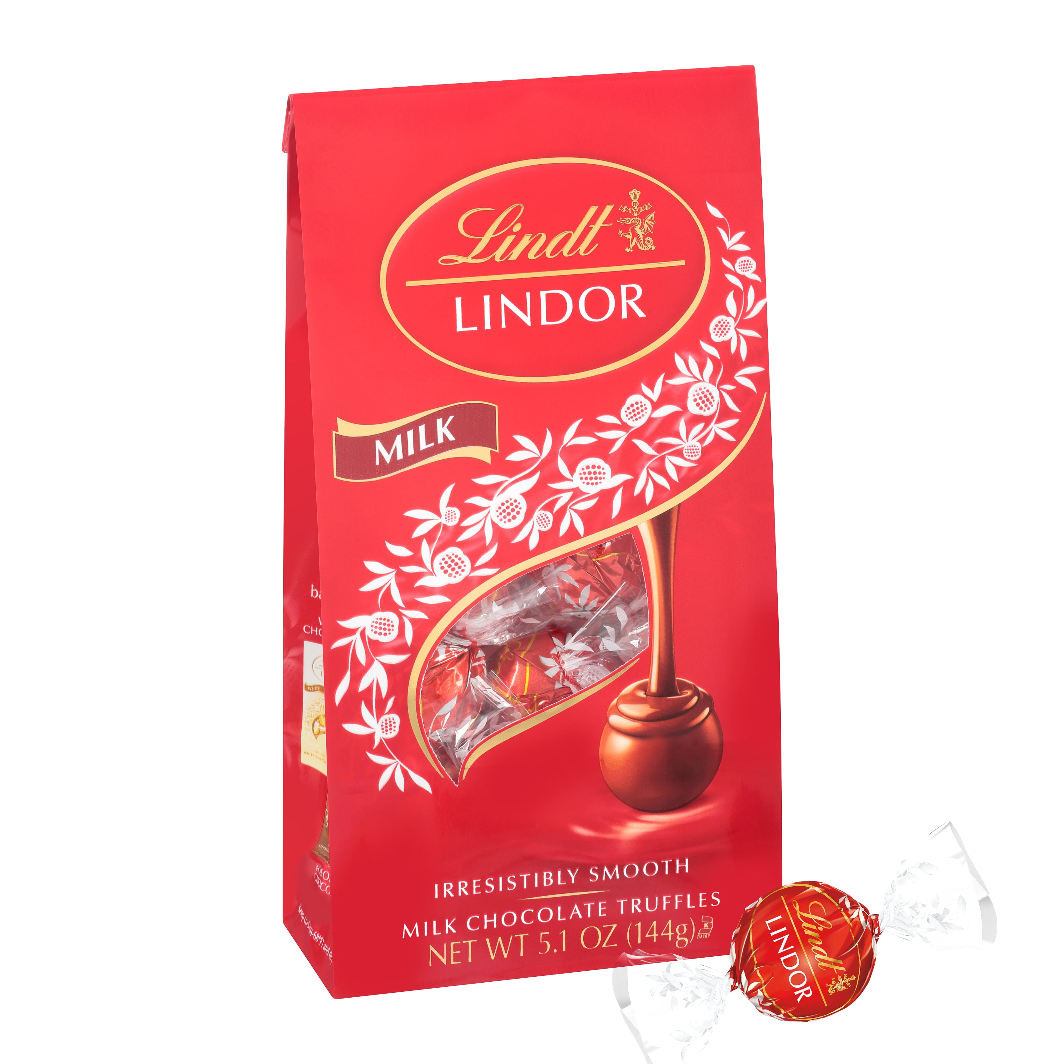 Lindt LINDOR, Milk Chocolate Candy Truffles, Easter Chocolate, 5.1 oz. Bag, 1 Count