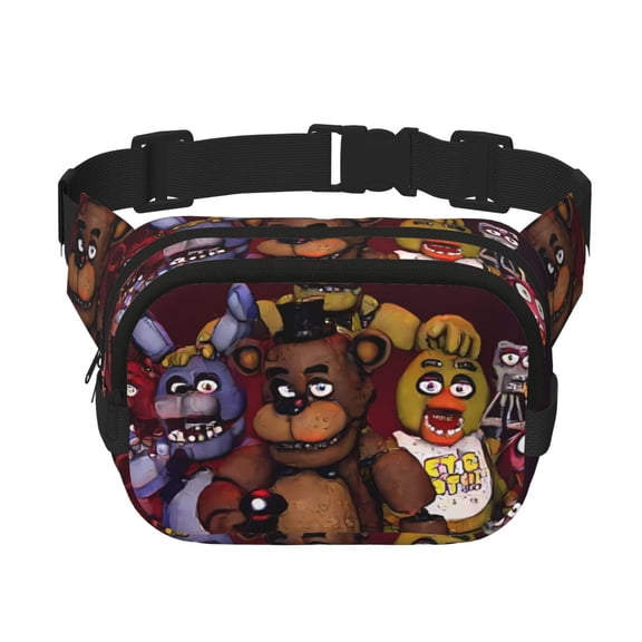 Saiise Five Nights At Freddy'S Print Fanny Pack Crossbody Bag for Women and Men, Belt Bag for Hiking Bum Bag with Adjustable Strap, Waist pack for Running Workout Sports Travel
