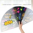 thumbnail image 3 of Clack Fans for Line Dancing,Fluorescence Large Rave Fan,Foldable Glow Handheld Fan,Cool Party Decorations Supplies,Decoration Accessory for Club,Dance,Disco Party,Music Festival(Style e), 3 of 7
