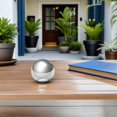 thumbnail image 4 of Minkissy Silver Reflective Sphere Mirror Globe Stainless Steel Garden Outdoor Decor, 4 of 8