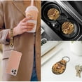 thumbnail image 5 of Yuyamidu Highland Cow Front Back Seat Cover Set of 14 Sunflower Steering Wheel Cover Seat Belt Pad Armrest Cover Pad Head Rest Covers Coasters Keychain, 5 of 7