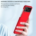 thumbnail image 7 of Feishell Ultra Thin Phone Case for Samsung Galaxy Z Flip4 2022,Shockproof Slim Fit Hard PC Hollow Button Comfortable Hand Grip Anti-Scratch Lightweight Durable Phone Case for Women Men,Red, 7 of 7