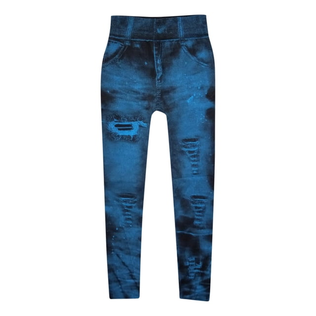 Pantalones de mujer Leggings Vaqueros de mezclilla clásicos Leggings Pantalones casuales Imitación de mezclilla Pantalones delgados súper elásticos para mujer GERsome GERS21