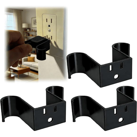 Grounded Plug Puller – Easy Plug Extraction Tool with Finger Grip, Compatible with Grounded Power Plugs 3Pcs (Black)