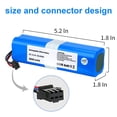 thumbnail image 3 of Batería de repuesto de 5600 mAh para Proscenic M7, M8, M7 Max, LDS M7 Pro, V980 Max, V980 Plus, Lydsto R1, Viomi S9, Onson J30 Pro, Roidmi Eve Plus, Onson J30 Pro, batería de iones de litio de 14,4 V., 3 of 5
