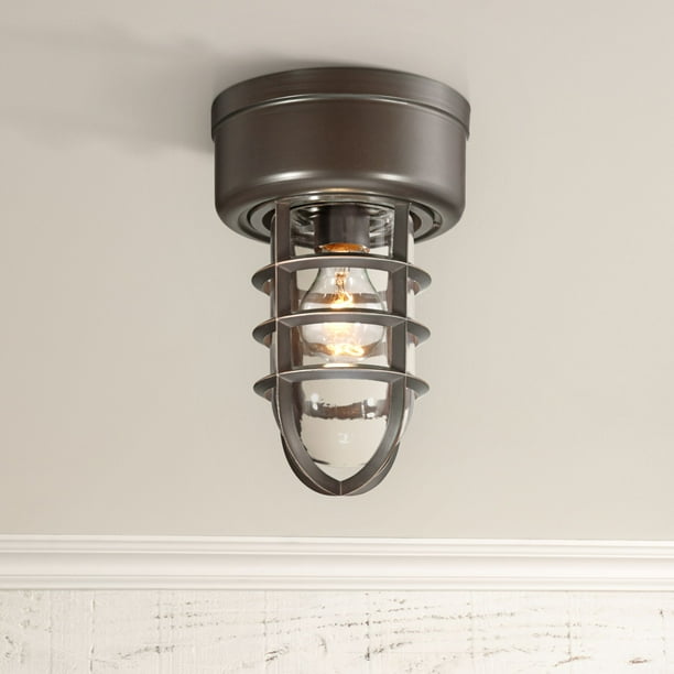 John Timberland Nautical Outdoor Ceiling Light Fixture Bronze Cage 10 3 4 Clear Glass Damp Rated For Porch Patio Entryway Com John Timberland Nautical Outdoor, Nautical Outdoor Ceiling Light Fixtures