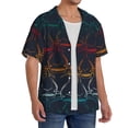 thumbnail image 4 of Disketp Men's Hawaiian Cartoon Sharks Print Shirts Button Down Holiday Beach Shirts-Medium, 4 of 7
