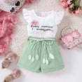 thumbnail image 2 of Toddler Baby Girls Clothes Short Sleeves T-Shirt Tops + Shorts Cute Summer Outfits Set Summer Clothes For Toddler Girls 3T Girl Clothes Summer Clothes Graphic, 2 of 9