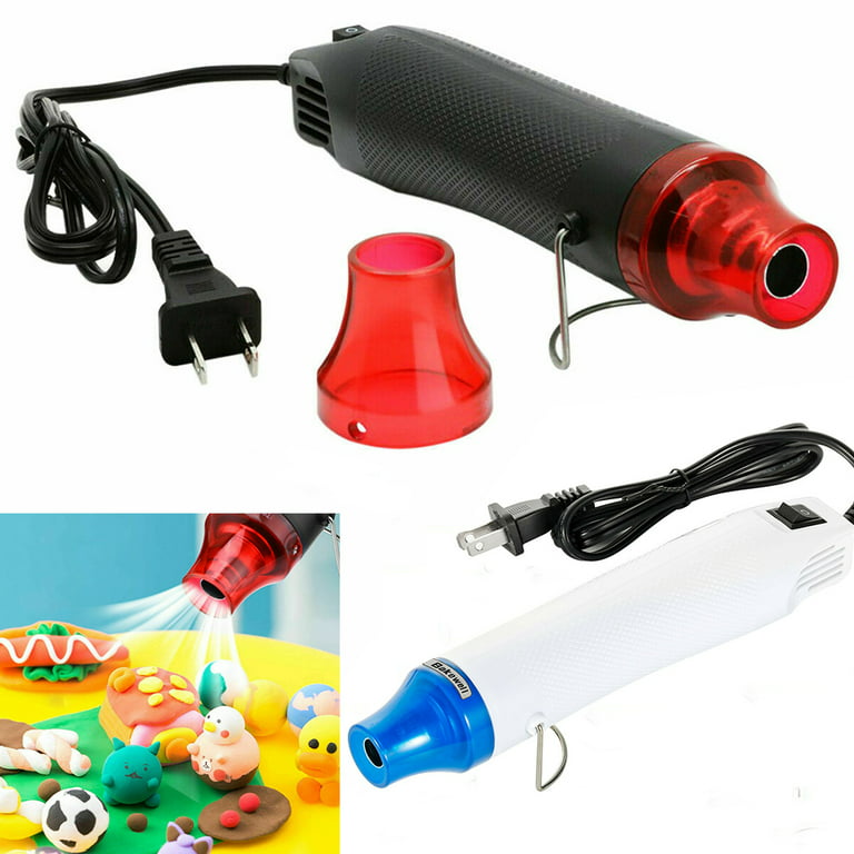 Electric Hot Air Gun, DIY Electric Nozzles Tool, Portable Mini Heat Gun, for DIY, Embossing, Crafts, Shrink Wrap, Drying Paint, White